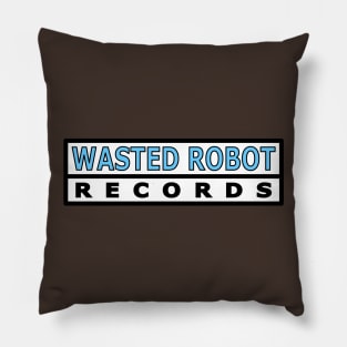 Wasted Robot Records Text Logo Pillow