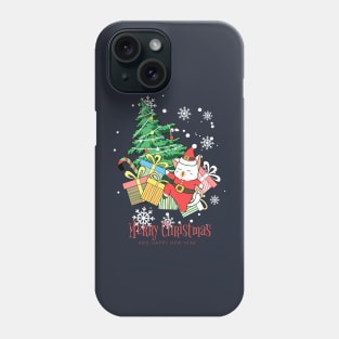 Cool Santa Cat - Happy Christmas and a happy new year! - Available in stickers, clothing, etc Phone Case