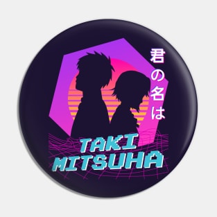 Taki Mitsuha - Vaporwave Pin