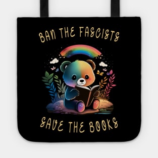 save the books Kawaii  Reader Books For Book Nerd Cute kawaii bear Reading Tote