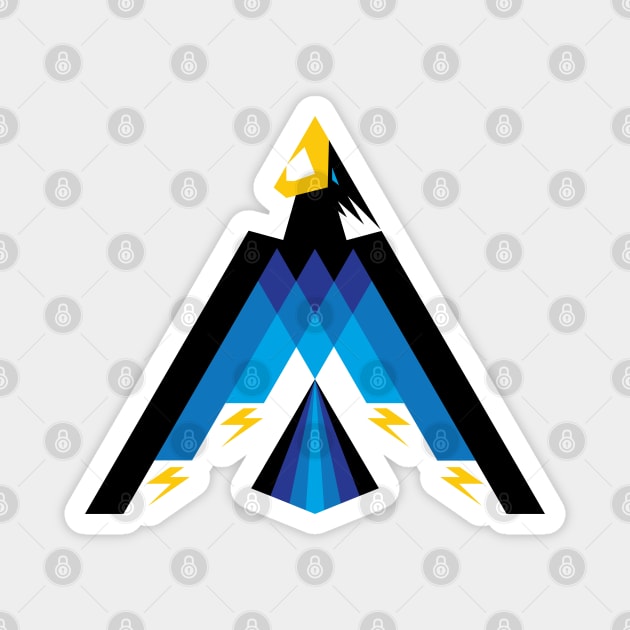 Triangular Thunderbird Magnet by stevenselbyart