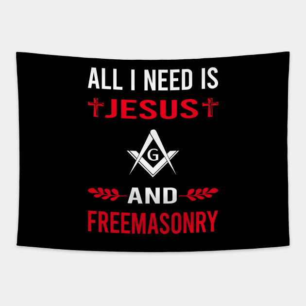 I Need Jesus And Freemasonry Freemason Masonry Tapestry by Good Day