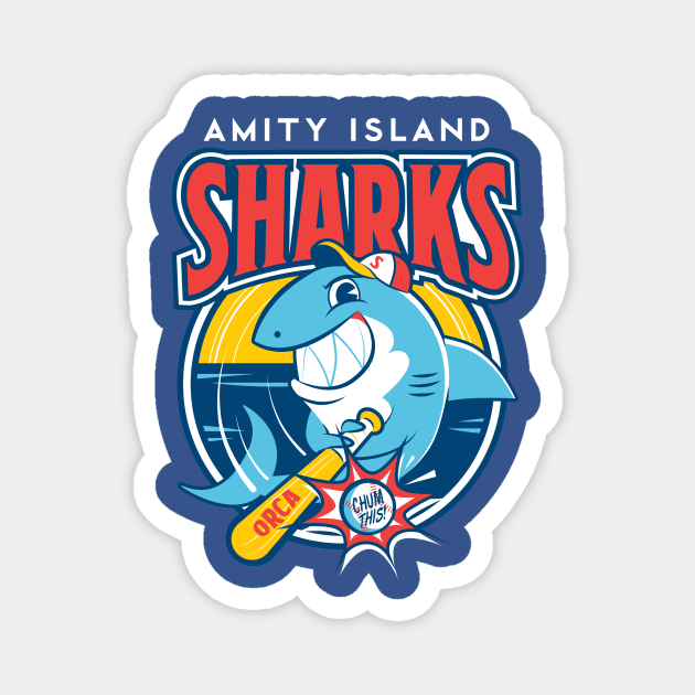 Sharks Baseball Magnet by montygog