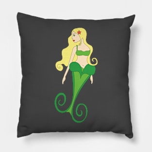 Mermaid Digital Art | Melanie Jensen Illustrations Pillow