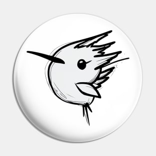 Weird bird sketch Pin