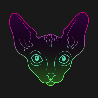 Purple-Green Sphynx Cat T-Shirt