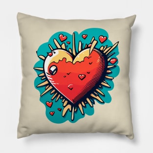 Street art style heart Pillow