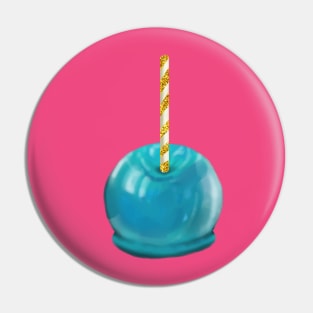 Blue Candy Apple Pin