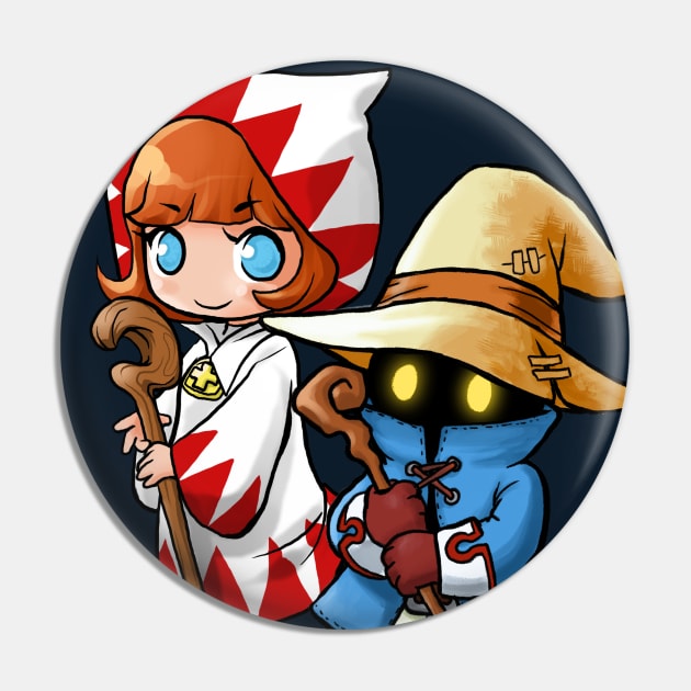 Black and White Mage Pin by Studio Marimo