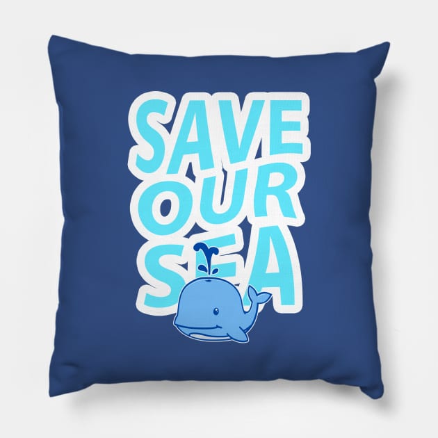 Save the sea Pillow by APDesign