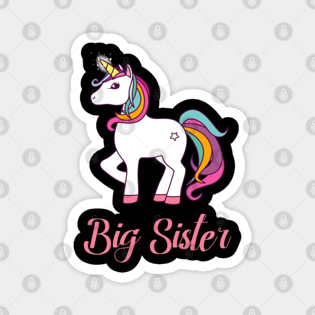 Unicorn Big Sister Magnet by creativeKh