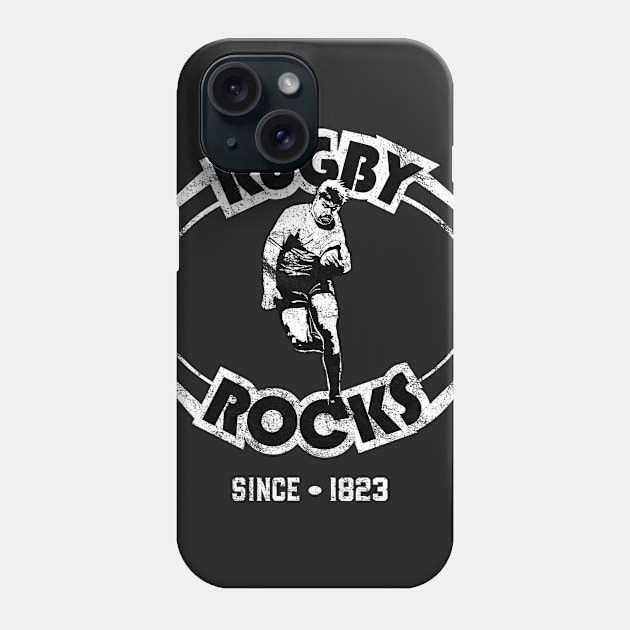 Rugby Rocks Distressed Version Phone Case by atomguy