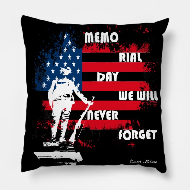 Veterans day USA Pillow by Vince_McCoop