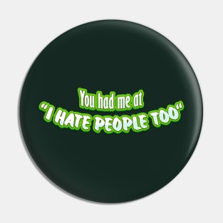 Antisocial - I hate people too sarcastic joke Pin