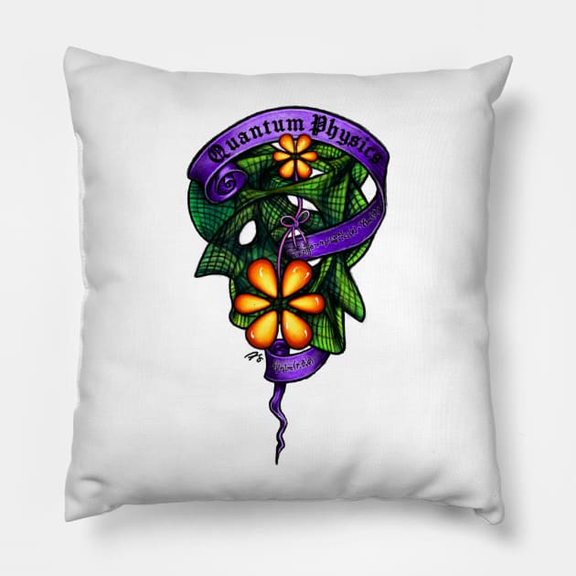 Quantum Physics Nerd Banner Pillow by FreyStrandDraws