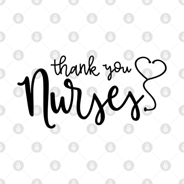 Thank You Nurses Quote Artwork by Artistic muss