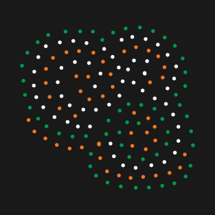 Green White Orange Dots for St Patricks Day T-Shirt