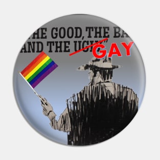 Gay Pride Western Cowboy Design Pin