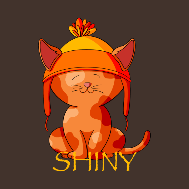 Shiny Ginger Cat by Alisha Ober Designs