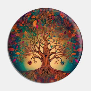 Cycle of Creation: Unveiling the Life Force in the Tree of Life Mandala Pin