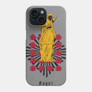 Angel with roses figure drawing Phone Case