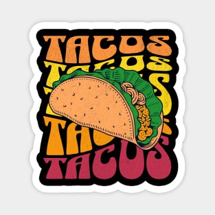 Tacos - Vintage taco Tuesday Cuisine - Taco Night Magnet