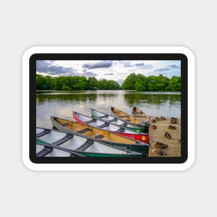 Moored canoes and kayaks Magnet