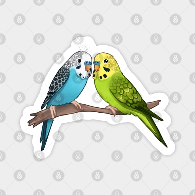 Cute Budgies Magnet by merue