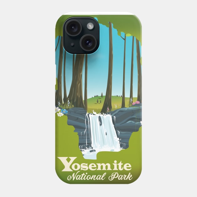 Yosemite National Park Travel poster Phone Case by nickemporium1