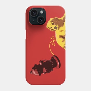 Dog and fire hydrant Phone Case