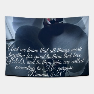 Bible Verse Romans 8:28 Tapestry