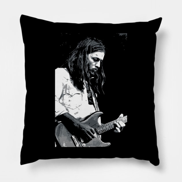 David Gilmour Guitar 3 Pillow by Playful Creatives