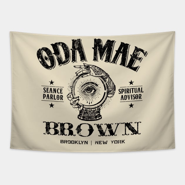 Oda Mae Brown Seance Parlour Tapestry by MindsparkCreative