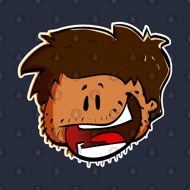 Funny Cartoon Face - Cheerful Character Illustration by llote