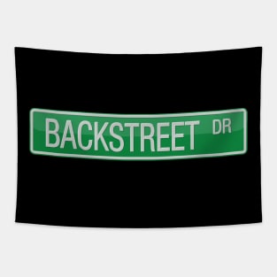 Backstreet Drive Road Sign Tapestry