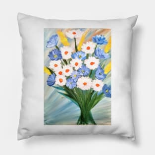 The bunch of mixed flowers Pillow