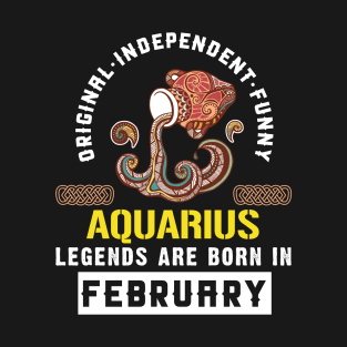 Zodiac Aquarius: Born In February T-Shirt