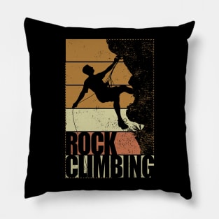 Rock Climbing Vintage Climber Pillow