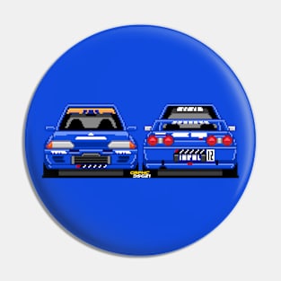 Nissan Skyline R-32 Calsonic Pixel Art Pin