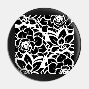 Black and White Petal Punch - Digitally Illustrated Abstract Flower Pattern for Home Decor, Clothing Fabric, Curtains, Bedding, Pillows, Upholstery, Phone Cases and Stationary Pin