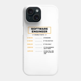 software enginner hourly rate Phone Case