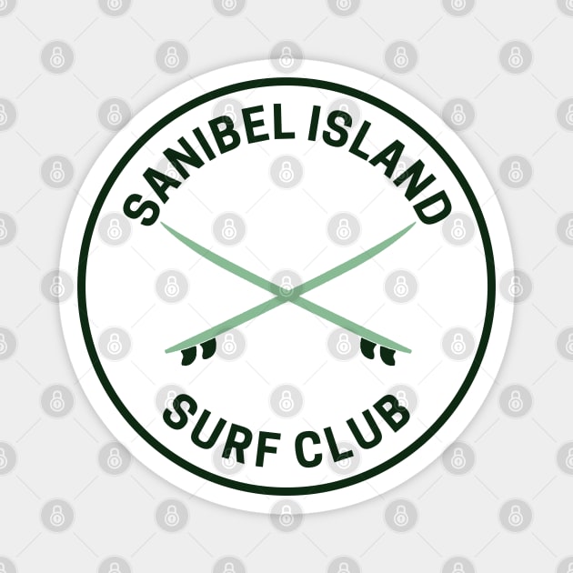 Vintage Sanibel Island Florida Surf Club Magnet by fearcity