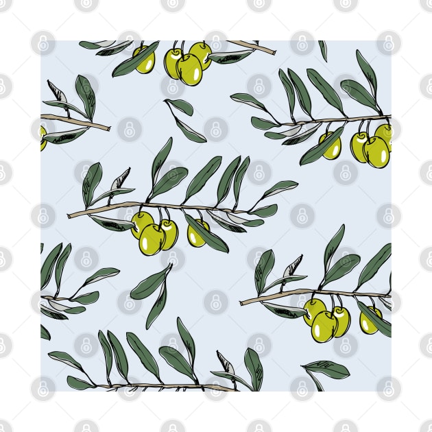 Olives - Mediterranean pattern by GreekTavern