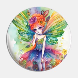 Bright Fairy in the Floral Garden Pin