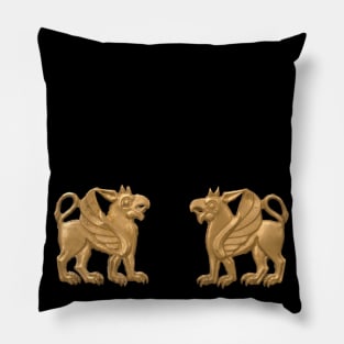 Golden Griffin Scythians Figurine Pillow