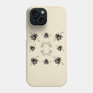 Bumblebees pattern - Victorian Illustration Phone Case