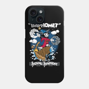 Baphomet Sorcerer - Vintage Cartoon Fantasy Goth - Satanic Symphony Phone Case