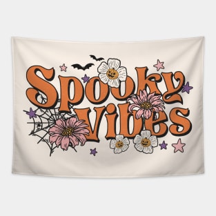 Spooky Vibes Groovy Halloween Tapestry