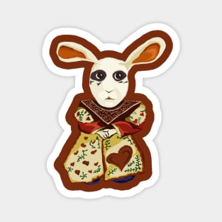 Rabbit in Korean costume Magnet