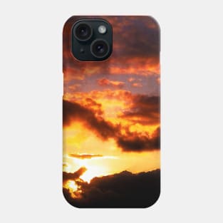 Gold Sunset And Dark Mist Phone Case